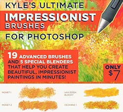 极品PS工具预设－印象派笔刷：Kyles IMPRESSIONIST Brushes for PS